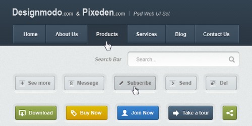 Free Web UI Elements Kit (PSD, HTML, CSS, jQuery)